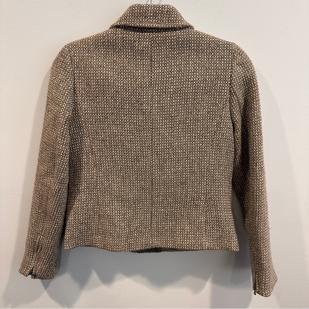 Talbots Gray Tweed Women's Full Zip Blazer - Picture 7 of 14